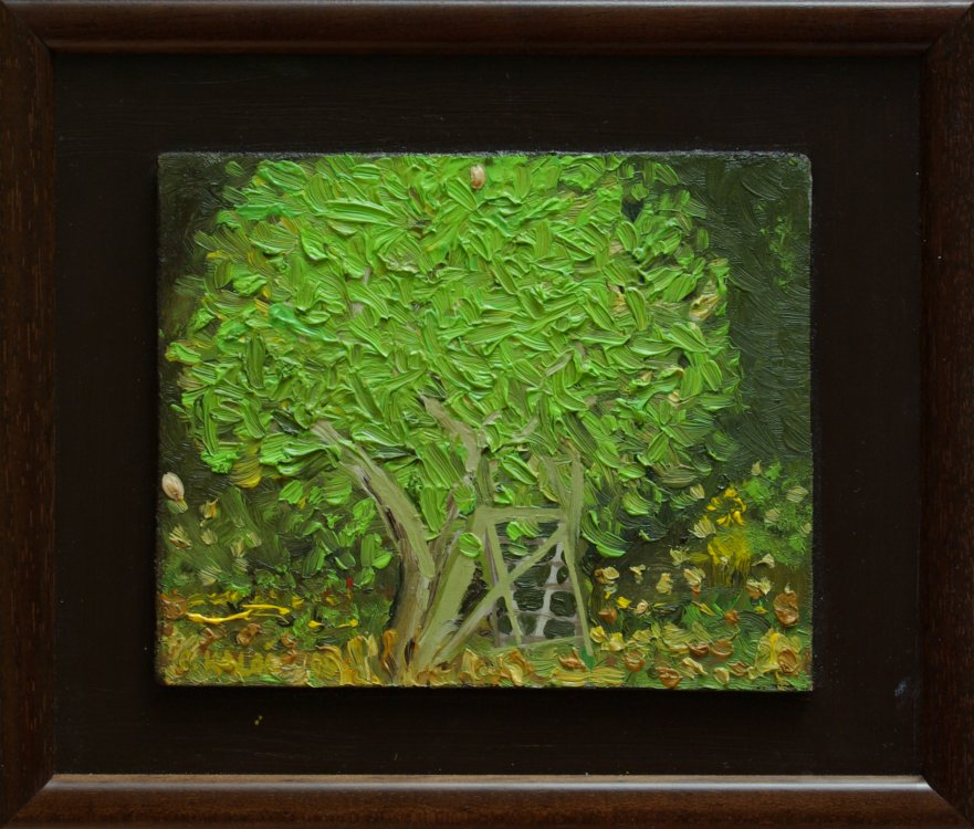2008 — (13) (13) Strom s posedem, A,O,S, cca 15x19cm